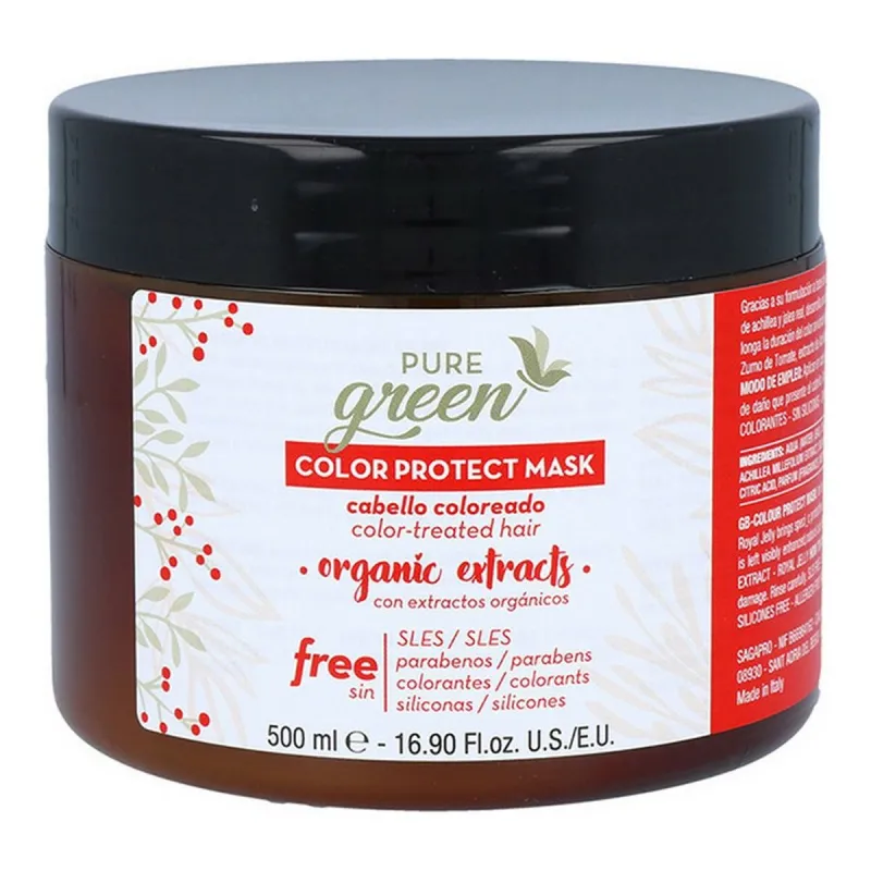 Plaukų kaukė Color Protect Pure Green Green Color (500 ml)