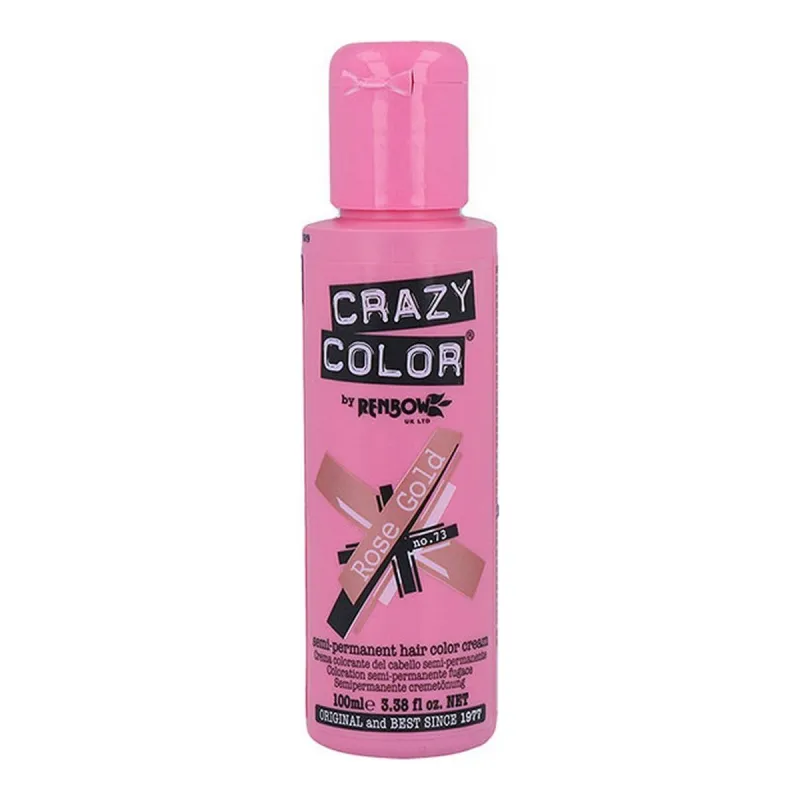 Pusiau permanentinis atspalvis Pink Gold Crazy Color Nº 73 (100 ml)