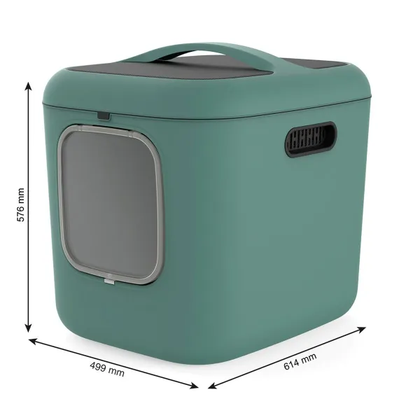 Cat Litter Box Rotho Green Plastic