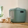 Cat Litter Box Rotho Green Plastic