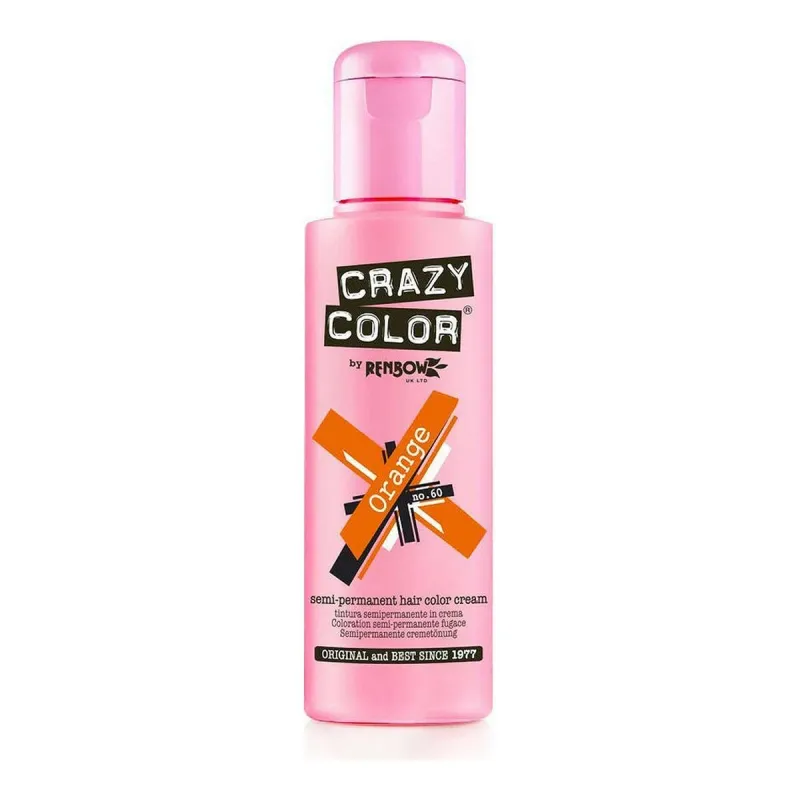 Vidēji Noturīga Tinte Orange Crazy Color Nº 60 (100 ml)