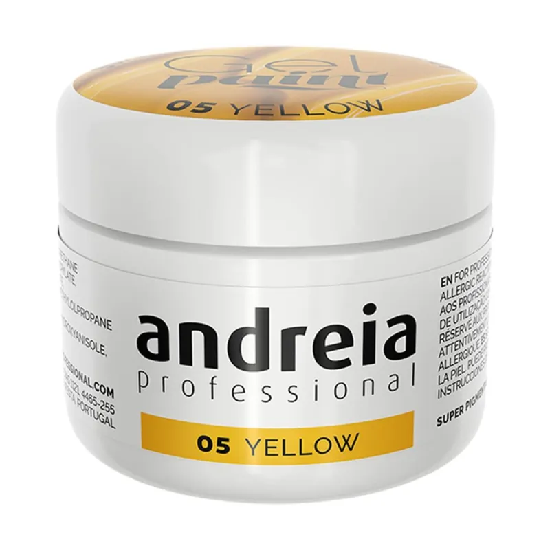 Gelinis nagų lakas Andreia Gel Paint 4 ml Geltona Nº 05
