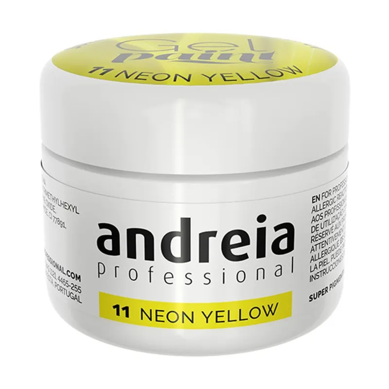 Gelinis nagų lakas Andreia Gel Paint 4 ml Geltona Neonas