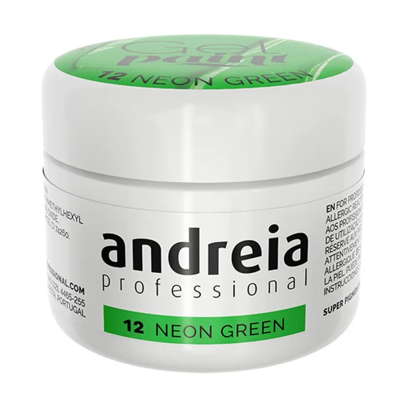 Gelinis nagų lakas Andreia Gel Paint 4 ml Žalia Neonas