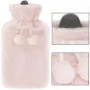 Rubber Hot Water Bottle with Plush Cover Hand Warmer Springos HA5250 2L