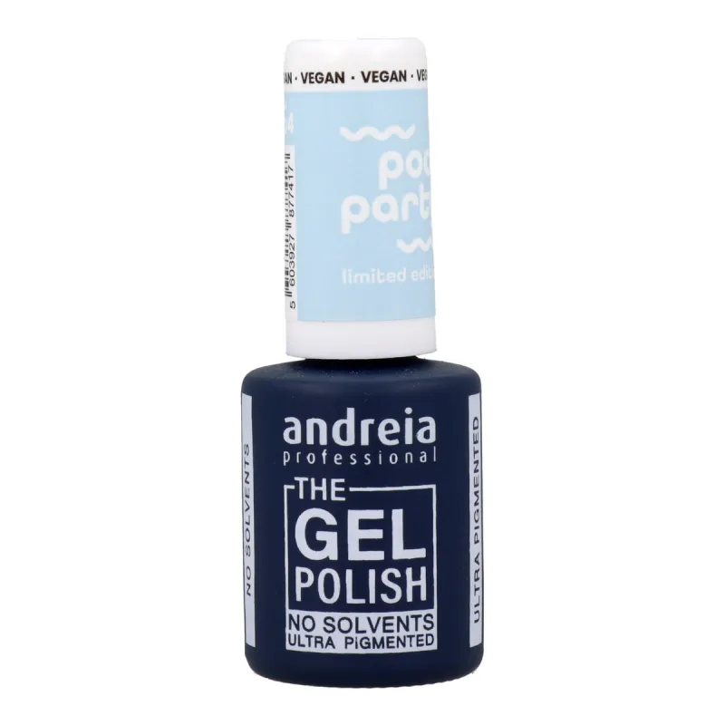 Pusiau nuolatinis nagų lakas Andreia Polish Pool Party N.4 Pastelės mėlyna 10,5 ml