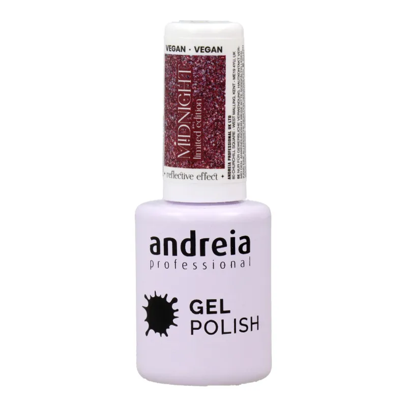 Pusiau nuolatinis nagų lakas Andreia Polish Reflective Colors Md3 Raudona 10,5 ml