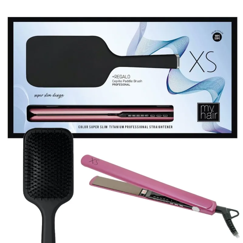 Plaukų tiesintuvas My Hair MYHAIR XS PINK GOLD 2 Dalys