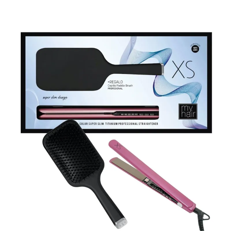 Plaukų tiesintuvas My Hair MYHAIR XS PINK 2 Dalys