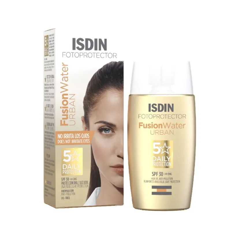 Kremas nuo saulės veidui Isdin Fusion Water Urban Spf 30 50 ml