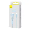 3in1 USB cable Baseus StarSpeed Series, USB-C + Micro + Lightning 3,5A, 1.2m (Blue)