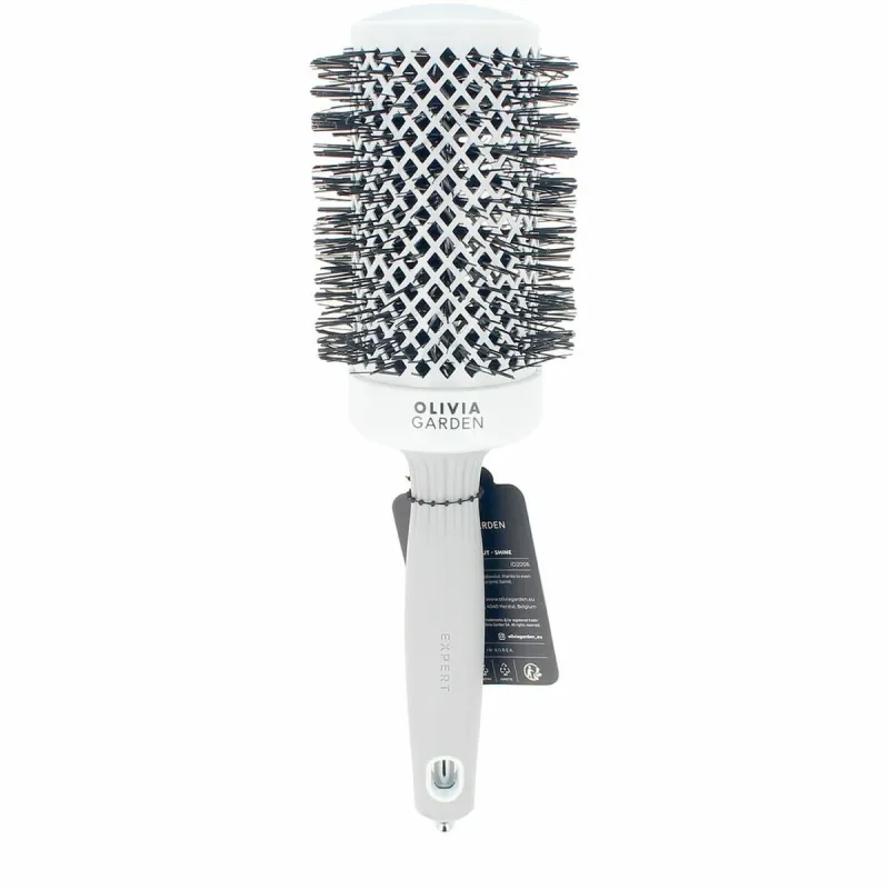 Atpainiojantis šepetys Olivia Garden EXPERT BLOWOUT SHINE Balta Pilka Ø 55 mm