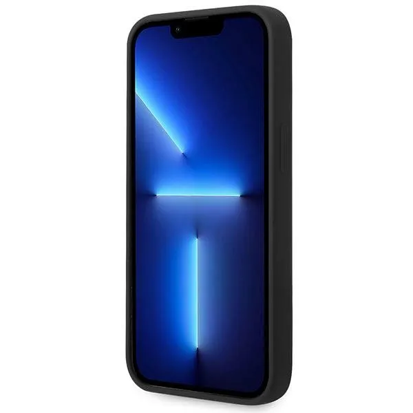 BMW Liquid Silicone Case Metal Logo for iPhone 14 (Black)