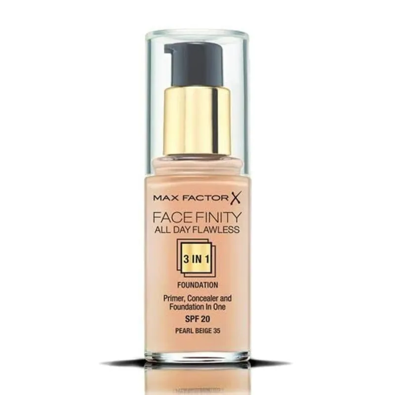 Kremas-makiažo pagrindas Max Factor Facefinity 3 viename Spf 20 Nº 35-pearl beige 30 ml