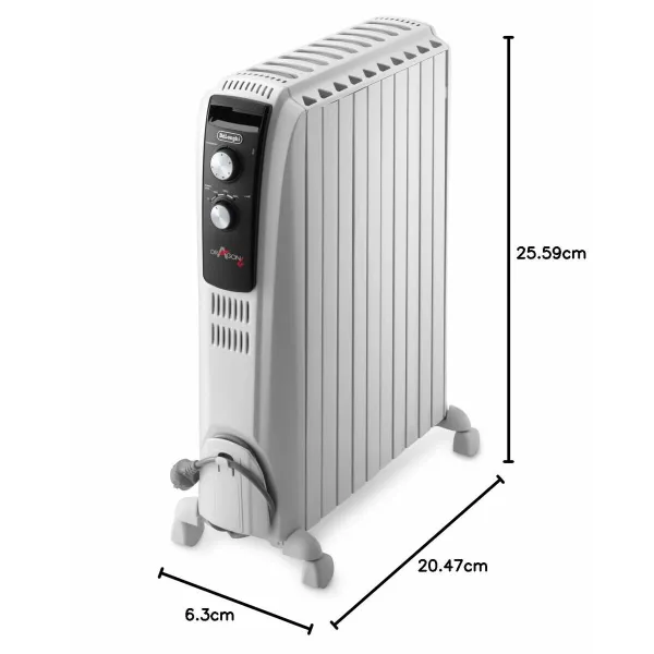Olieradiator DeLonghi TRD51025 Balts