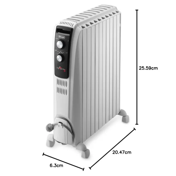 Olieradiator DeLonghi TRD51025 Balts