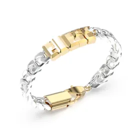 Vyriškos apyrankės Guess JUXB03205JWYGSTS Metalinis Sidabras Auksinis