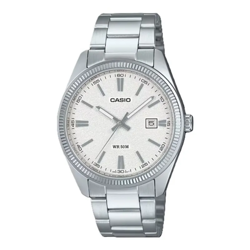 Vīriešu Pulkstenis Casio DATE - WHITE, MATTE DIAL (Ø 38,5 mm)