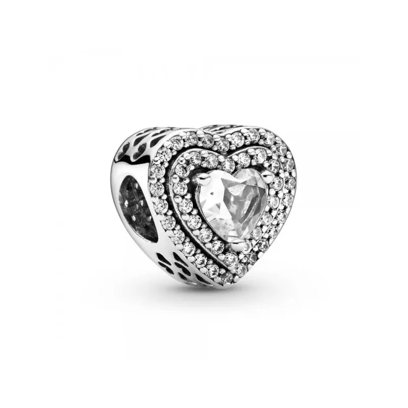 Moteriški karoliukai Pandora SPARKLING LEVELLED HEARTS
