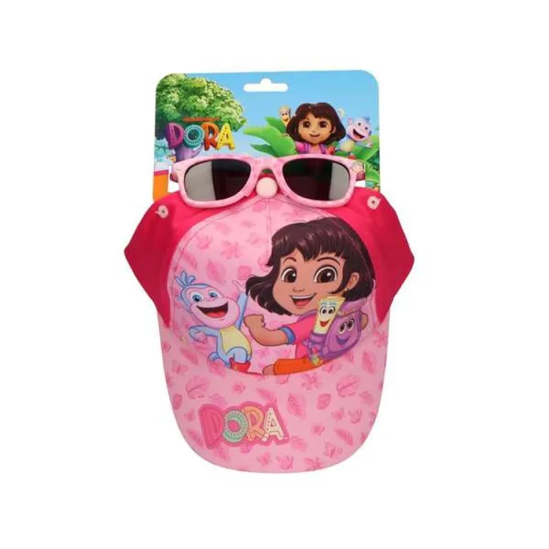 Mütsi ja päikeseprillide komplekt Dora The Explorer Roosa