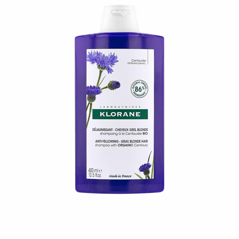 Värin neutraloiva shampoo Klorane Centaureas Bio 400 ml