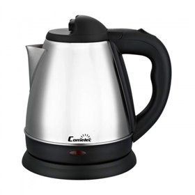Kettle COMELEC D227990 1,2 L 1600W White Black Black/Silver Silver Stainless steel 1200 W 1600 W 1 L