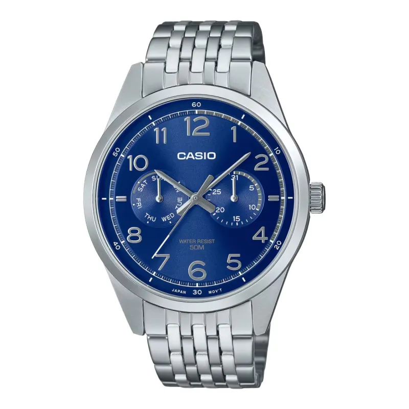Мужские часы Casio MTP-E340D-2AVDF Серебристый (Ø 42 mm)