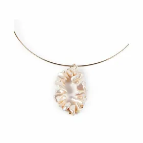Ladies' Necklace Shabama Mississippi Luxe Brass Flash gold-plated Beads 13 cm