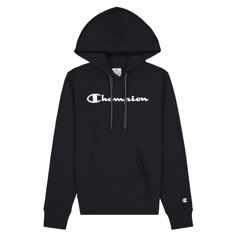 Moteriškas džemperis su gobtuvu Champion Champion Script Logo Print W Tamsiai mėlyna