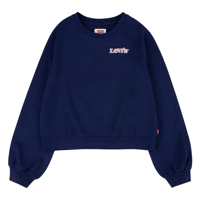 Толстовка без капюшона женская Levi's Benchwarmer Crew Girl Темно-синий