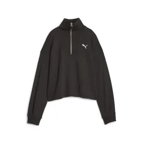Naisten huputon collegepaita Puma Her High-Neck Hz Musta