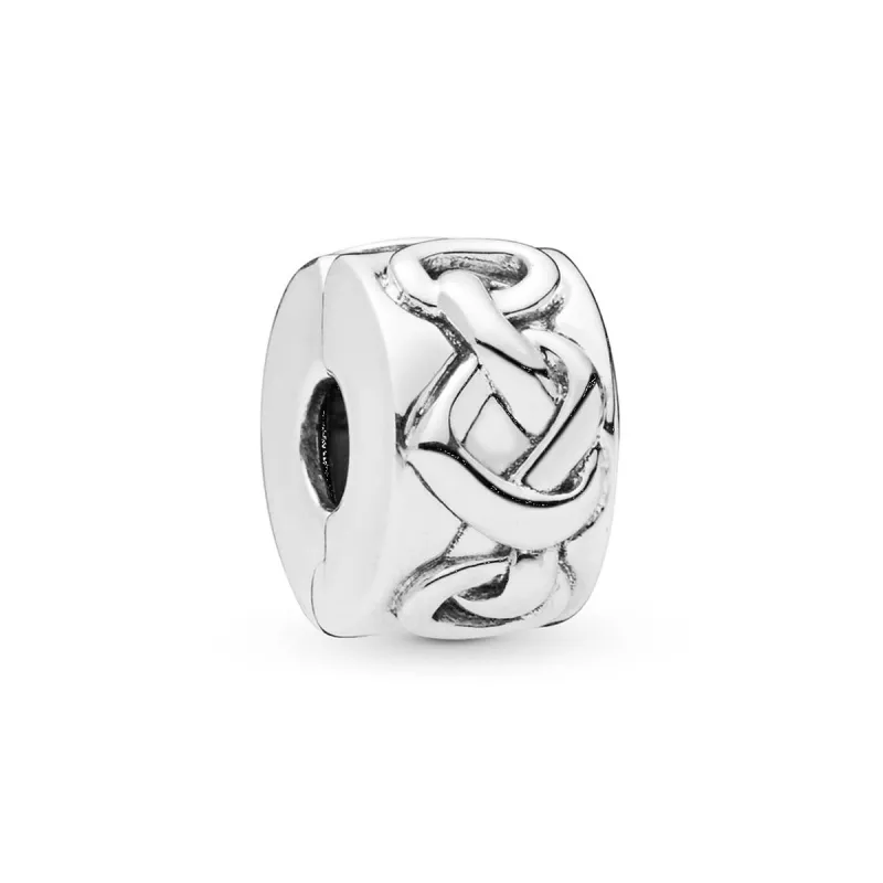 Moteriški amuletai Pandora KNOTTED HEARTS CLIP