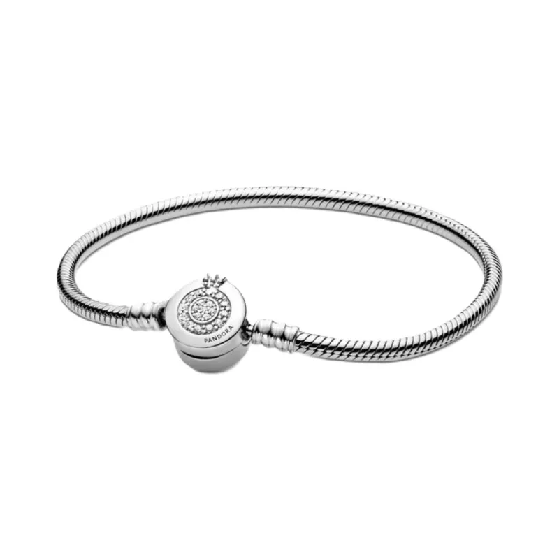 Moteriški apyrankės Pandora SPARKLING CROWN O SNAKE CHAIN - SIZE 20 20 cm
