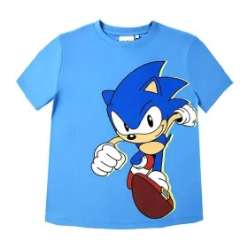 Krekls ar Īsām Piedurknēm Bērniem Sonic Zils
