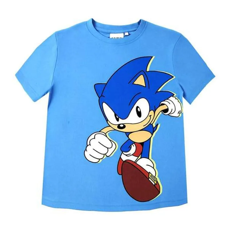 Krekls ar Īsām Piedurknēm Bērniem Sonic Zils