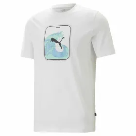 T-särk Puma Graphics Wave Valge Mehed