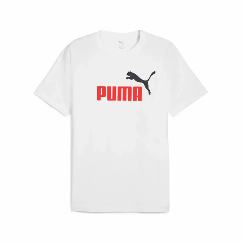 Vīriešu Krekls ar Īsām Piedurknēm Puma Balts