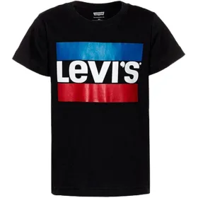 Krekls ar Īsām Piedurknēm Bērniem Levi's LVB-SPORTSWEAR LOGO TEE Melns