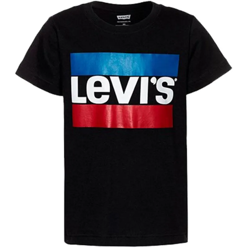 Krekls ar Īsām Piedurknēm Bērniem Levi's LVB-SPORTSWEAR LOGO TEE Melns