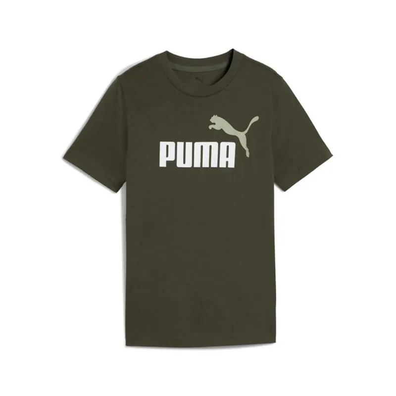 Laste Lühikeste varrukatega T-särk Puma Essentials 2 Color No.1 Log Oliiv