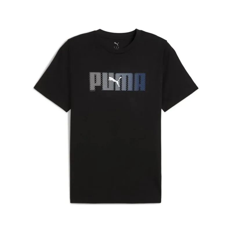 Lühikeste varrukatega T-särk, meeste Puma Essentials Logo Lab Must