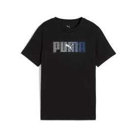 Laste Lühikeste varrukatega T-särk Puma Essentials Logo Lab B Must