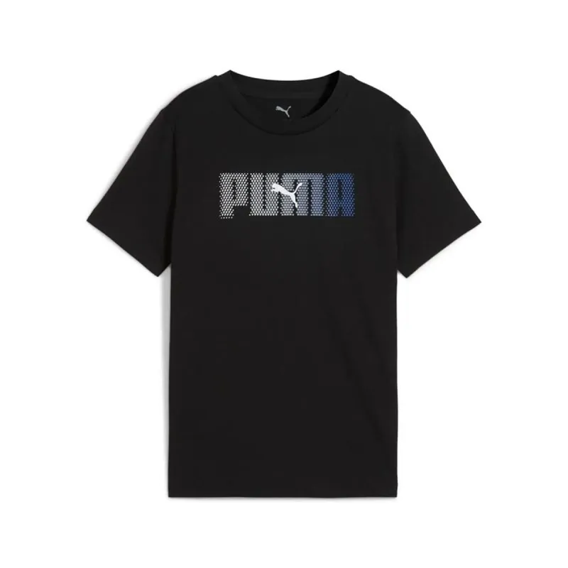 Krekls ar Īsām Piedurknēm Bērniem Puma Essentials Logo Lab B Melns