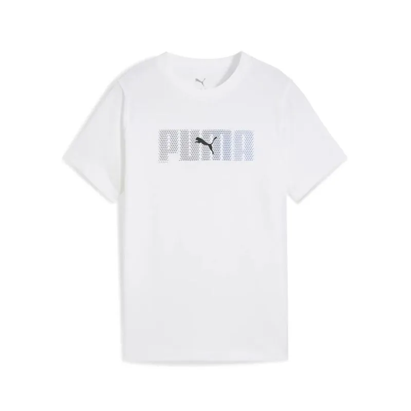 Laste Lühikeste varrukatega T-särk Puma Essentials Logo Lab B Valge