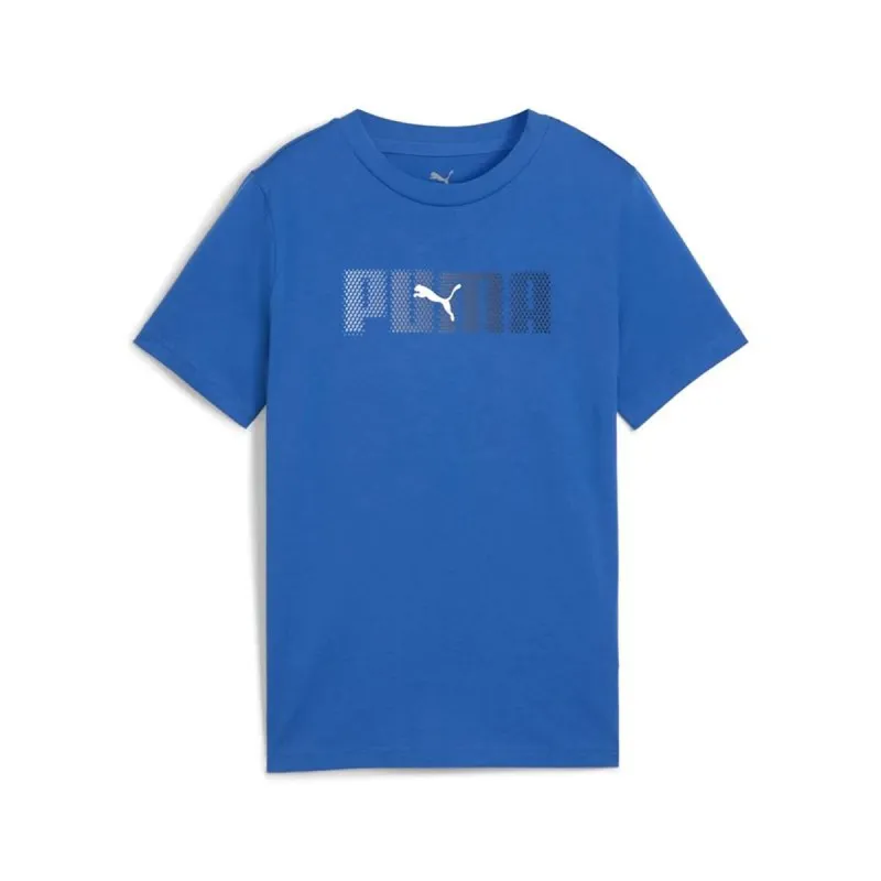 Krekls ar Īsām Piedurknēm Bērniem Puma Essentials Logo Lab B Zils