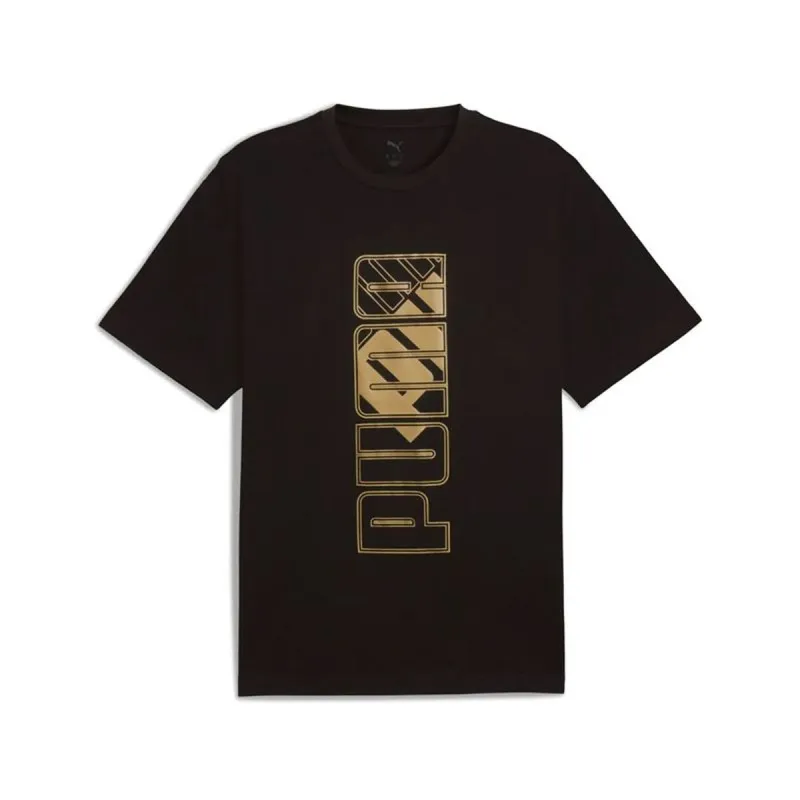 Vīriešu Krekls ar Īsām Piedurknēm Puma Maximal Metallic Relaxed Tee Melns