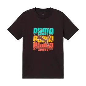 Laste Lühikeste varrukatega T-särk Puma Graphic Logo Colour Must