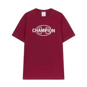 Lühikeste varrukatega T-särk, meeste Champion Graphic Shop Tumepunane