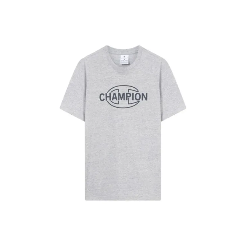 Vīriešu Krekls ar Īsām Piedurknēm Champion Graphic Shop Gaiši pelēks