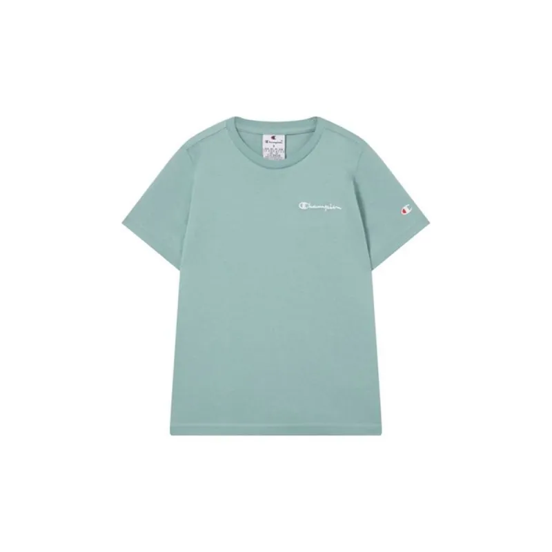 Krekls ar Īsām Piedurknēm Bērniem Champion Icons Contrast Aquamarine